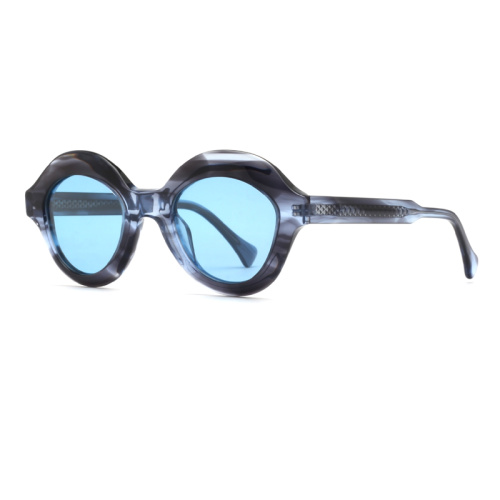 2022 Fashion Design Women Round Acetate Polarized Sunglasses