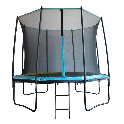 Utomhus trampolin 10ft för barn dubbelblå