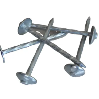 Iron White Zinc Plated Umbrella Head Twisted Nails for Roofing