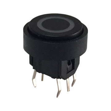 Illuminated Pushbutton Switch With Power Symbol Cap