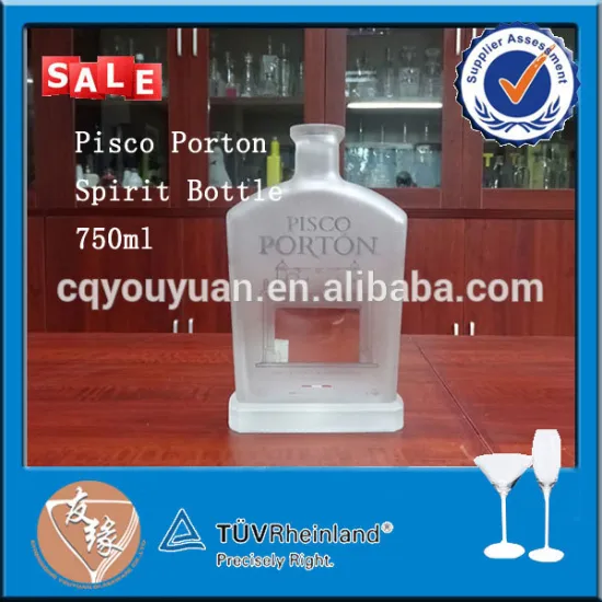 Peru import frosted unique tequila bottles 750ml