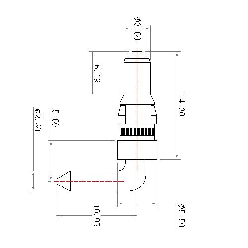 CP11M-5DX 7 POWER PIN RIGHT ANGLE SHORT MALE CONTACT 20A(work in coaxial)