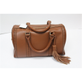 Beg tangan crossbody coklat dengan pinggir