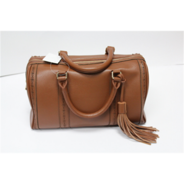 Bolsa marrom crossbody com margaca