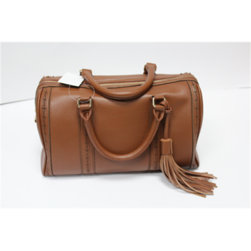 Beg tangan crossbody coklat dengan pinggir