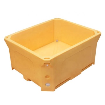 Caja de refrigerador de aislamiento extra grande de plástico 600L para transporte de mariscos