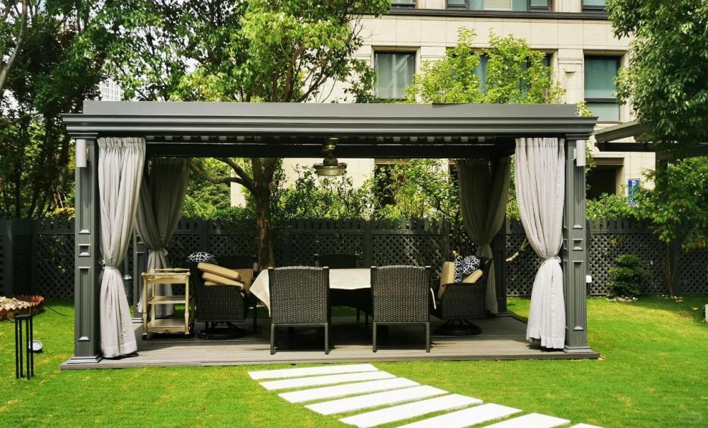 Louvre Panel Gazebo Bioclimatic System Aluminum Pergola