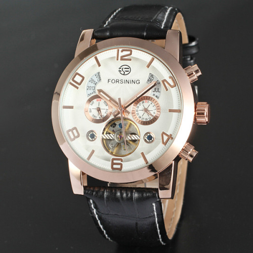 Leather Watches Stainless Steel Back Brand Waterproof