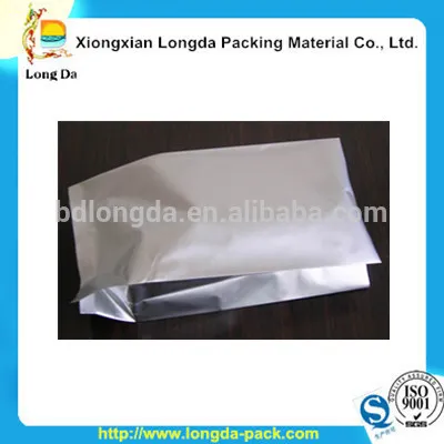 silver printing plastic pet food packaging with side gusset
