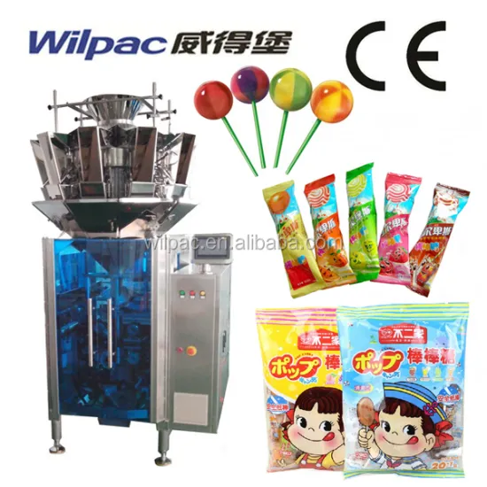 Factory Price Multifunction Automatic Small Sachet Vertical Lollipop Wrapping Weighing Packing Machine