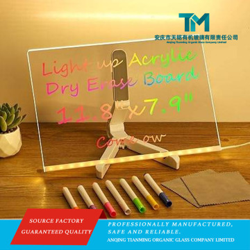 Customizable Acrylic LED Weekly Dry Wipe Calendar for Home Office