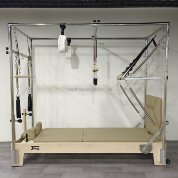 Tmax Commercial Use Maple Wood Pilates Reformer with Full Tower