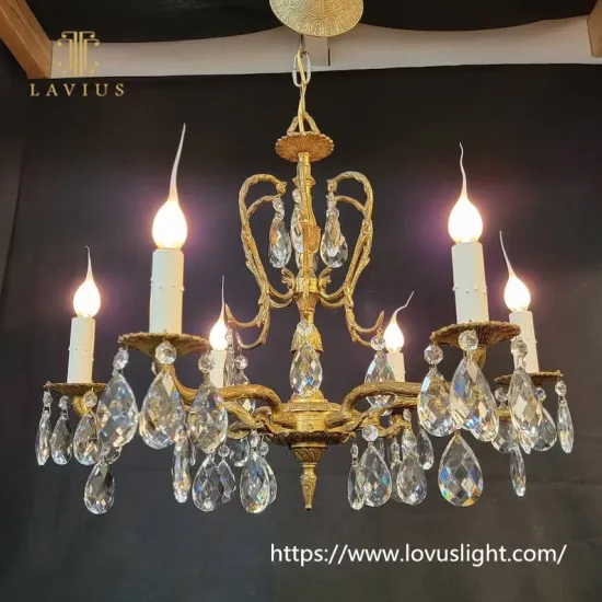 Concise style gold custom crystal chandelier Living room dinning room pendant light Small size crystal chandelier