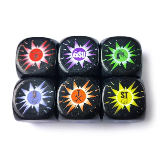 Custom Design Plastic Acrylic Dice Logo Printing Dice