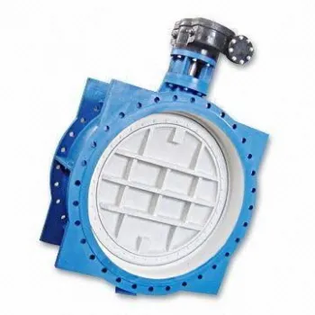 Bs5155 Standard Cast Iron Double Eccentric Butterfly Valves With Gear Operator Dn2000mm