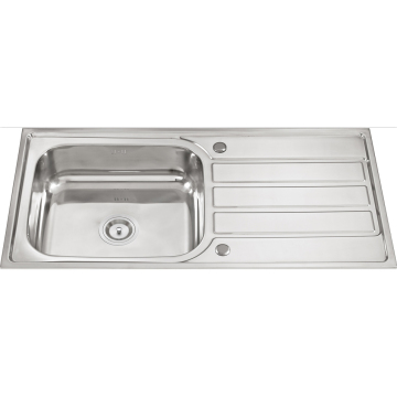 New Design Luxury Stainless Steel 304 Pressing Undermount Single Bowl Kitchen Sink with Drainer
