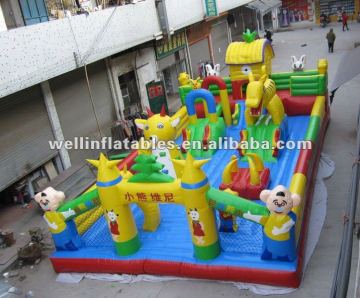 large inflatable amusement park for kids and adults