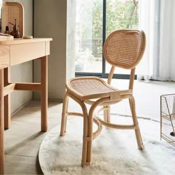 All-Handcrafted Indonesia Rattan Dining Bamboo Cane Chair