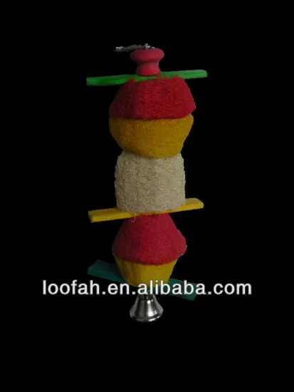 2013 hot sell organic loofah parrot toys for big birds