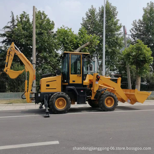 EPA Certified Diesel-Powered Compact Backhoe Loader Excavator with 4WD