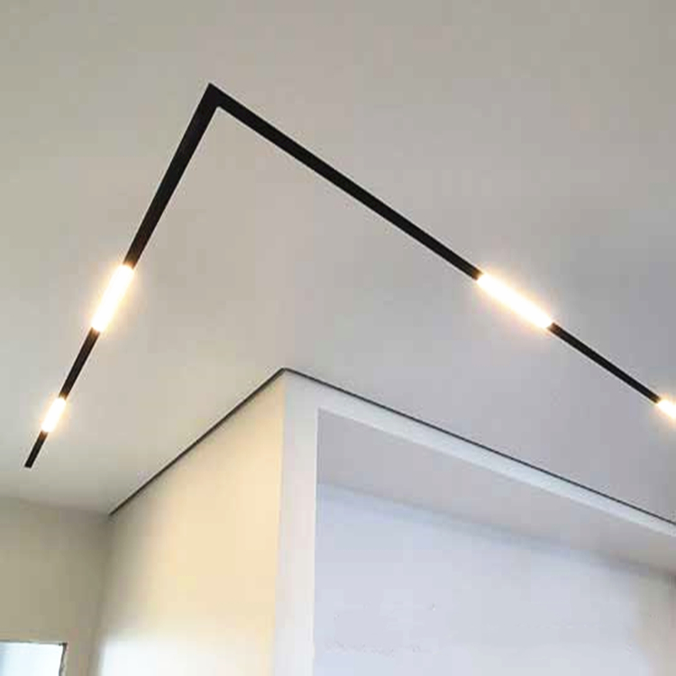 L magnetic track for stretch ceiling