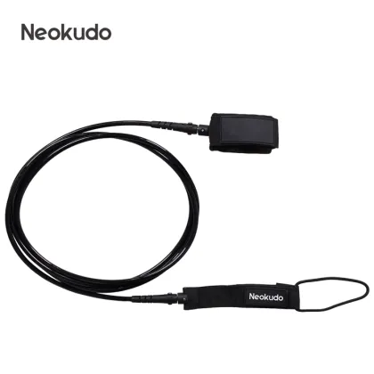 Premium Surfboard Leash - Straight Surf Board Leg Rope for Shortboard & Paddleboard (6/7/8/9/10 Ft, 10 Colors)