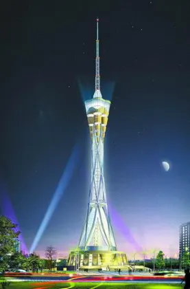 Radio and television steel tower