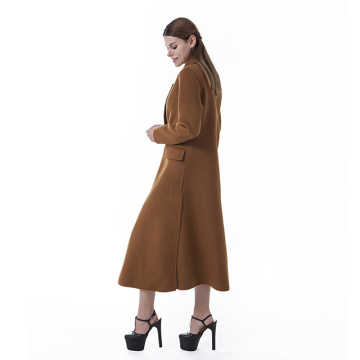 Fashion chocolate cashmere overcoat