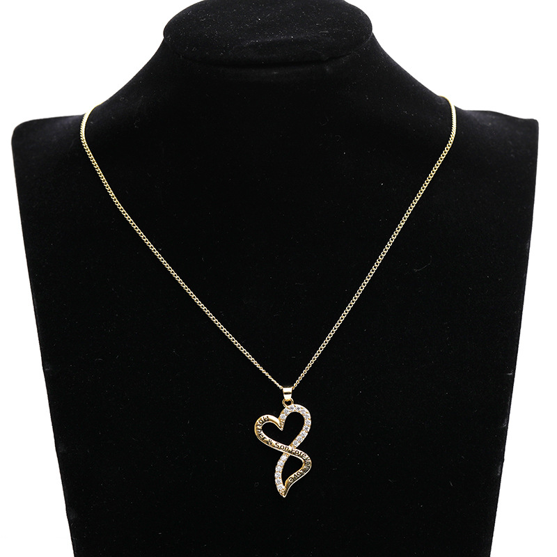 Fête des mères or et argent Chic mère fils enfant amour coeur pendentif collier maman