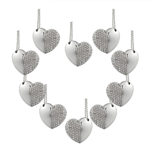 Jewelry Luxury Heart Shape Usb Memory Stick