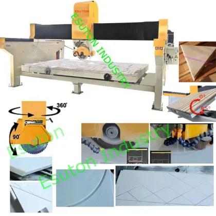 5 Axis CNC Bridge Saw for Granite, Quartz, and Dekton Cutting - Stone Machinery for Sale