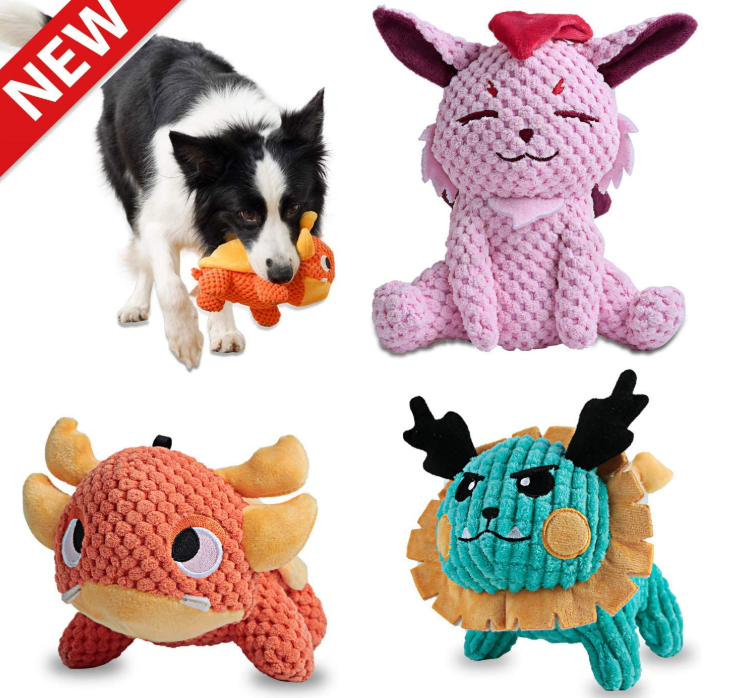 Squeaky Plush Dog Toys Pack For Puppy