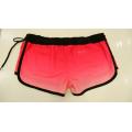 Shorts de praia feminina de coral com bowknot