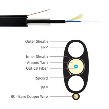 Professional Toneable G657A1 & G657A2 FTTH Indoor/Outdoor Drop Cable for Telecommunication