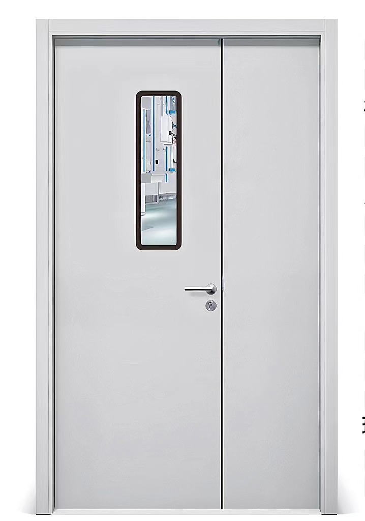 Medical aluminum unequal double clean door