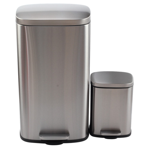 StainlessSteel Step Trash Can with Odor Control System