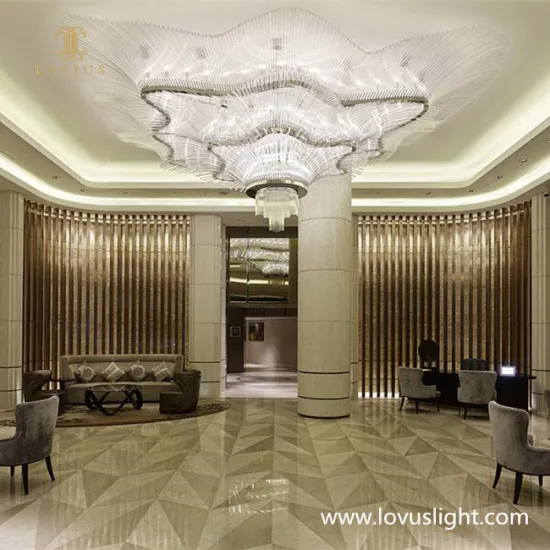 White personalized creative shape hotel hall chandelier banquet hall custom chandelier