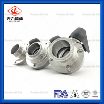 Sanitary Weld/Thread/Clamp Butterfly Valve