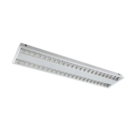 Single 2x28W Parabolic T5 Fluorescent Recessed Lighting with White Grille