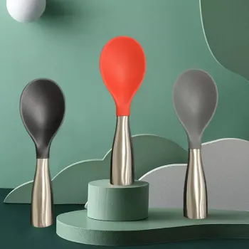 Multi-Choice Colorful Chinese Stainless Steel Silicone Rice Spoon