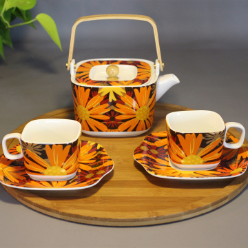 Chinese Chrysanthemum Bone China Tea Cup Sets
