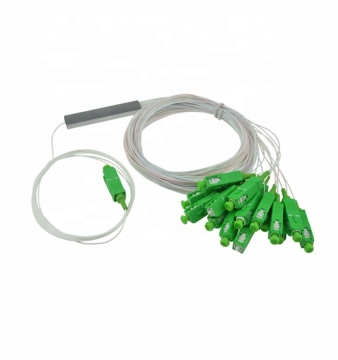 1x16 Fiber Optic Splitter with Steel Tube Enclosure for Single Mode - SC/APC Mini PLC Splitter