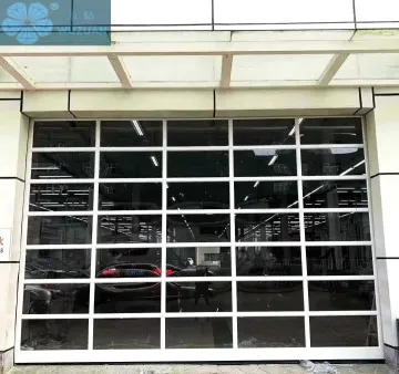 Full Clear Sectional Aluminium Glass Panel Garage Door