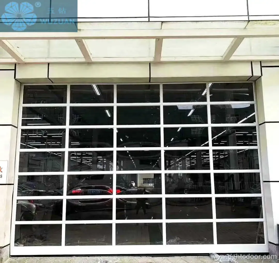 Full Clear Sectional Aluminium Glass Panel Garage Door