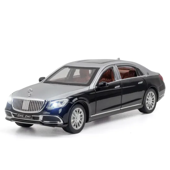 IN STOCK: 1:24 Scale Mabach AMG S600 6-Door Open Sound & Light Pull-Back Model Car - Diecast Toys