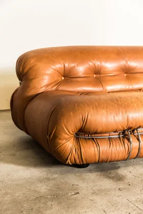 Italian Soriana Sofa by Afra & Tobia Scarpa