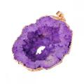 Natural Real 18K Gold Crystal Semi precious stone Pendant