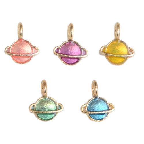 Emaille Planet Universe Star Legering Hanger Voor DIY Ketting Armband Sieraden Vinden Metallic Drop Ornament: