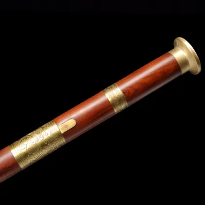 Redwood Scabbard Cane Sword Pattern Steel Handmade Brass Accessories