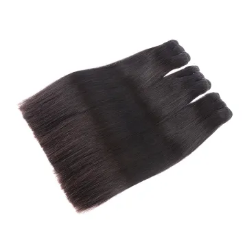 Straight Double Drawn Pure Raw Unprocessed Cambodian Vendor Large Stock Grade 12A Virgin Hair